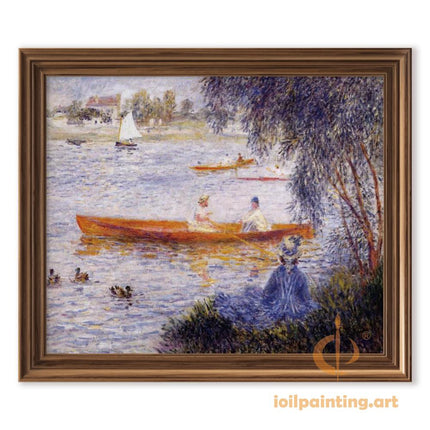 "Pierre-Auguste Renoir's 'Riverside Serenity' - Premium Hand-Painted Oil Painting Reproduction"