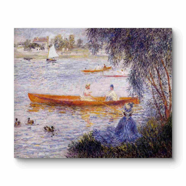 "Pierre-Auguste Renoir's 'Riverside Serenity' - Premium Hand-Painted Oil Painting Reproduction"