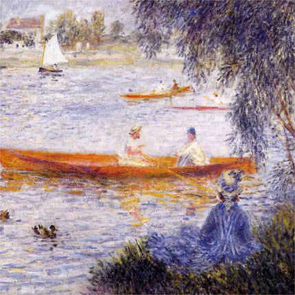 "Pierre-Auguste Renoir's 'Riverside Serenity' - Premium Hand-Painted Oil Painting Reproduction"
