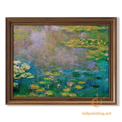 "Claude Monet's 'Water Lilies' - Premium Hand-Painted Oil Reproduction on Canvas"