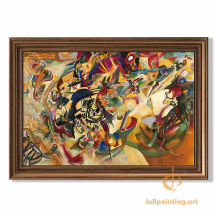 "Wassily Kandinsky's 'Abstract Symphony' - Premium Hand-Painted Oil Reproduction on Canvas"
