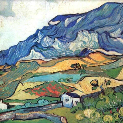 "Vincent van Gogh 'Mountainous Landscape' - Hand-Painted Post-Impressionist Oil Painting Reproduction | Vibrant Nature Scene"