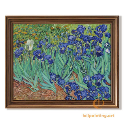 "Vincent van Gogh 'Irises' Museum-Quality Reproduction - Iconic Post-Impressionist Floral Masterpiece"