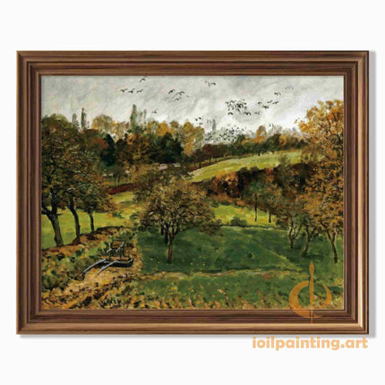 "John Constable's 'Autumn Countryside Serenity' - Hand-Painted Landscape Oil Painting Reproduction"