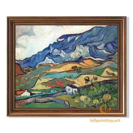 "Vincent van Gogh 'Mountainous Landscape' - Hand-Painted Post-Impressionist Oil Painting Reproduction | Vibrant Nature Scene"