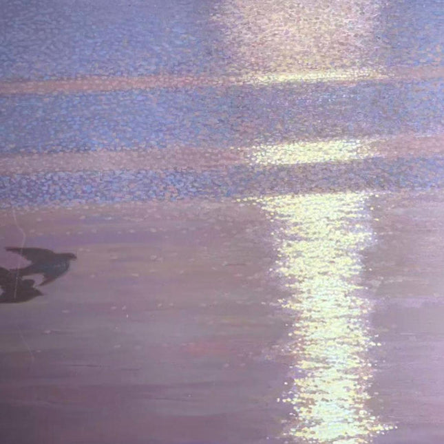 "Serene Coastal Sunset - Premium Hand-Painted Oil Reproduction on Canvas"