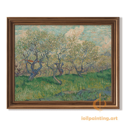 "Vincent van Gogh's 'Orchard in Blossom' - Premium Hand-Painted Oil Reproduction on Canvas"