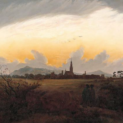 "John Constable's 'Pastoral Serenity with Tower' - Hand-Painted English Landscape Oil Painting Reproduction"