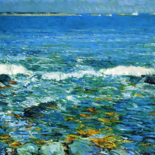 "Claude Monet's 'Ocean Serenity' - Hand-Painted Impressionist Seascape Oil Painting Reproduction"