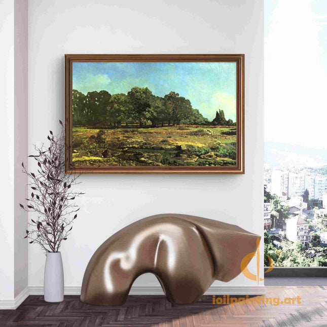 "John Constable's 'Woodland Serenity' - Hand-Painted Landscape Oil Painting Reproduction"