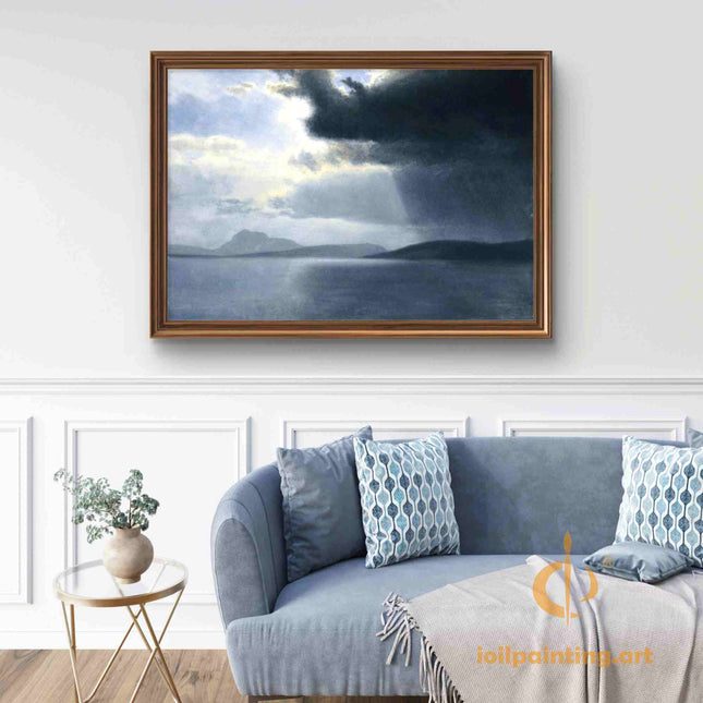 "Caspar David Friedrich's 'Tranquil Waterscapes' - Hand-Painted Romantic Era Oil Painting Reproduction"