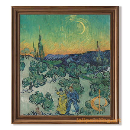 "Vincent van Gogh's 'Moonlit Olive Grove' - Premium Hand-Painted Oil Reproduction on Canvas"