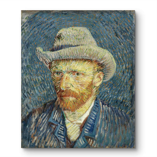 "Vincent van Gogh's 'Self-Portrait with Grey Felt Hat' - Premium Hand-Painted Oil Reproduction on Canvas"