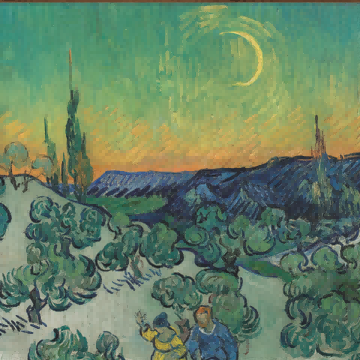 "Vincent van Gogh's 'Moonlit Olive Grove' - Premium Hand-Painted Oil Reproduction on Canvas"