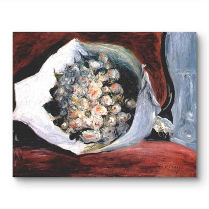 "Pierre-Auguste Renoir's 'Bouquet of Roses' - Premium Hand-Painted Oil Painting Reproduction"