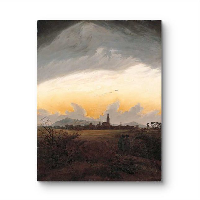 "John Constable's 'Pastoral Serenity with Tower' - Hand-Painted English Landscape Oil Painting Reproduction"