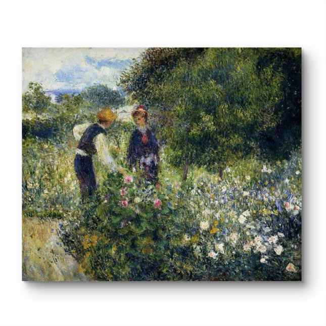 "Pierre-Auguste Renoir's 'Garden Conversation' - Premium Hand-Painted Oil Painting Reproduction"