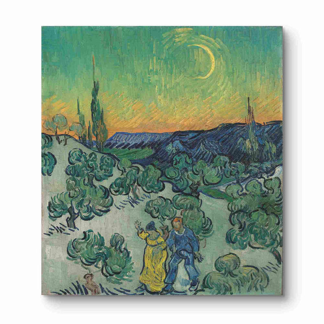 "Vincent van Gogh's 'Moonlit Olive Grove' - Premium Hand-Painted Oil Reproduction on Canvas"