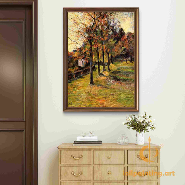 "Paul Gauguin's 'Autumn Splendor with Golden Trees' - Hand-Painted Oil Painting Reproduction"