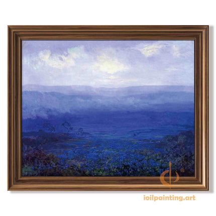 "Robert Julian Onderdonk's 'Texas Bluebonnet Serenity' - Premium Hand-Painted Oil Reproduction on Canvas"
