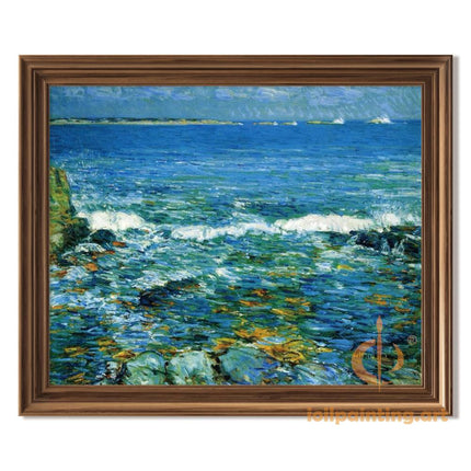 "Claude Monet's 'Ocean Serenity' - Hand-Painted Impressionist Seascape Oil Painting Reproduction"