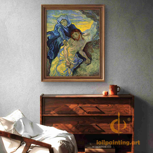 "Vincent van Gogh's 'Sorrowing Couple' - Premium Hand-Painted Oil Reproduction on Canvas"
