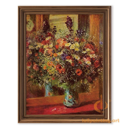 "Pierre-Auguste Renoir's 'Vibrant Floral Symphony' - Premium Hand-Painted Oil Painting Reproduction"