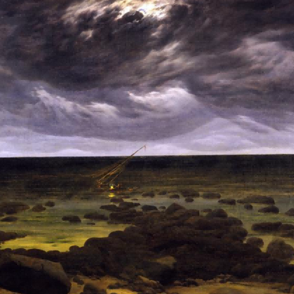 "Ivan Aivazovsky's 'Mystical Seascape at Dusk' - Hand-Painted Romantic Oil Painting Reproduction"