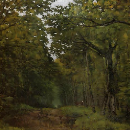 "John Constable's 'Enchanted Forest Path' - Hand-Painted Landscape Oil Painting Reproduction"