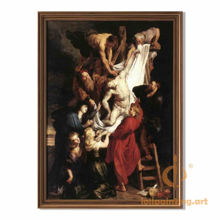 "Peter Paul Rubens' 'The Descent from the Cross' - Hand-Painted Baroque Oil Painting Reproduction"
