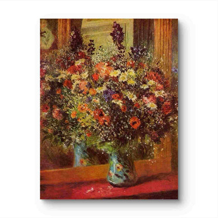 "Pierre-Auguste Renoir's 'Vibrant Floral Symphony' - Premium Hand-Painted Oil Painting Reproduction"