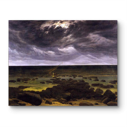 "Ivan Aivazovsky's 'Mystical Seascape at Dusk' - Hand-Painted Romantic Oil Painting Reproduction"