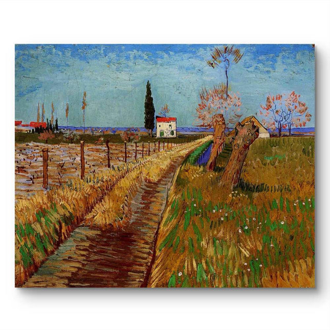 "Vincent van Gogh's 'Country Path Through Golden Fields' - Premium Hand-Painted Oil Reproduction on Canvas"