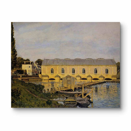 "Alfred Sisley's 'The Machine de Marly' - Hand-Painted Impressionist Oil Painting Reproduction"