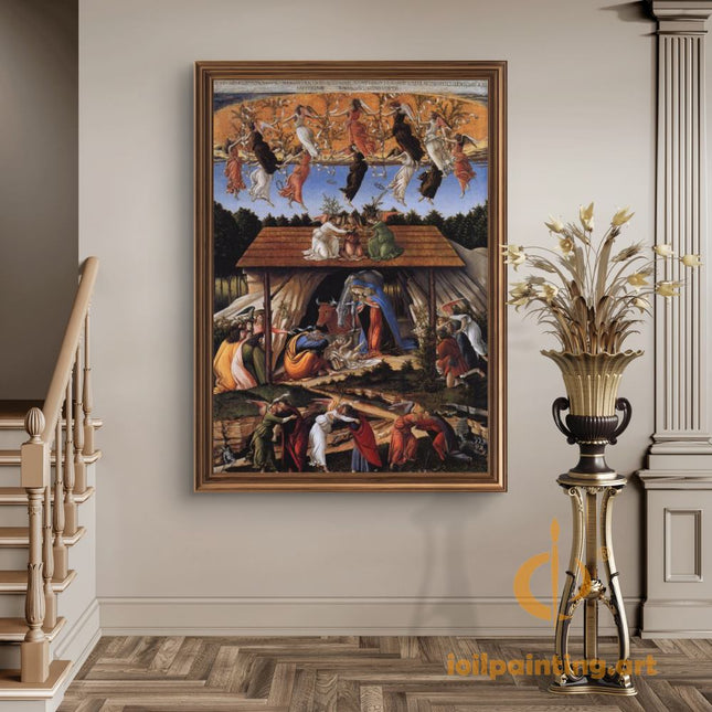 "Sandro Botticelli's 'The Adoration of the Magi' - Hand-Painted Renaissance Oil Painting Reproduction"