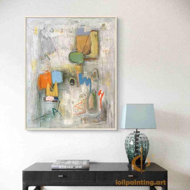 "Modern Abstract Expression - Premium Hand-Painted Oil Reproduction on Canvas"