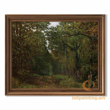 "John Constable's 'Enchanted Forest Path' - Hand-Painted Landscape Oil Painting Reproduction"