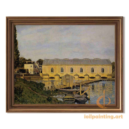 "Alfred Sisley's 'The Machine de Marly' - Hand-Painted Impressionist Oil Painting Reproduction"