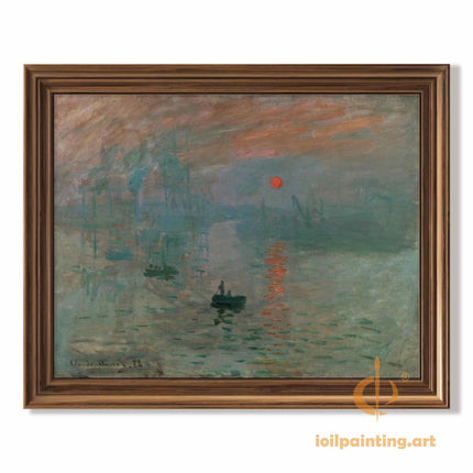 "Claude Monet 'Impression, Sunrise' Museum-Quality Reproduction - Iconic Impressionist Masterpiece Oil Painting"
