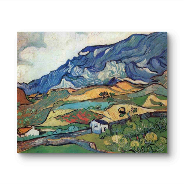 "Vincent van Gogh 'Mountainous Landscape' - Hand-Painted Post-Impressionist Oil Painting Reproduction | Vibrant Nature Scene"