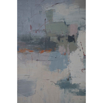 "Dreamscape Symphony" Abstract Oil Painting - Modern Pastel & Dark Textured Art for Contemporary Spaces
