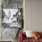 Stretch-Walnut Frame / 36*36inches