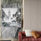 Stretch-White Frame / 36*36inches